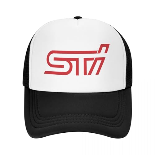 ZTQTQZZ Atmungsaktiv Mesh Baseballmütze Sporthut STI Logo Baseball Cap Strandtasche Snapback Cap Luxus Damen Golfbekleidung Herren von ZTQTQZZ