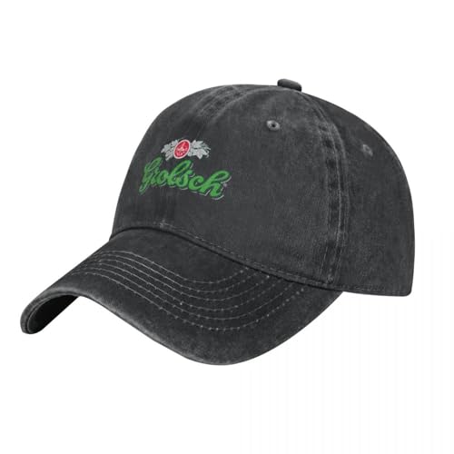 ZTQTQZZ Baumwolle Vintage Washed Denim Baseballkappe Grolsch Grolsch Grolsch Essential Cowboyhut Neu im Hut Trucker Cap Westernhut Damen Herren von ZTQTQZZ