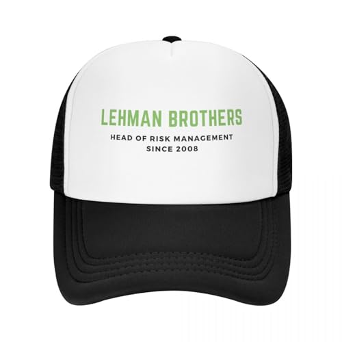 ZTQTQZZ Trucker Cap MeshCap Lehman Brothers 'Head of Risk Management Since 2008' Logo Baseball Cap Luxus Mütze Golf Luxus Damen Herren von ZTQTQZZ
