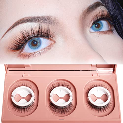 Wiederverwendbare selbstklebende falsche Wimpern kein Kleber oder Eyeliner Wimpern einfach anzubringen rutschfest wasserdicht selbstklebend falsche Wimpern für Frauen 3 Paar (FH-3) von ZTVOWTO