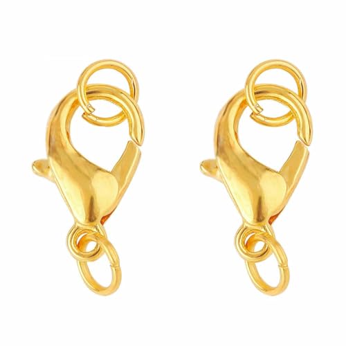 Karabinerverschlüsse, 10er-Set, 10/12/14,0 mm, Karabinerverschluss mit offenen Biegeringen, Verbindungsverschluss for DIY-Armbänder, Halsketten, Ketten, Schmuckherstellungszubehör, 10 mm, Rhodium(14.0 Karabinerverschlüsse, 10er-Set, 10/12/14,0 mm, Karabinerverschluss mit offenen Biegeringen, Verbindungsverschluss for DIY-Armbänder, Halsketten, Ketten, Schmuckherstellungszubehör, 10 mm, Rhodium(14.0 von ZTZTZ