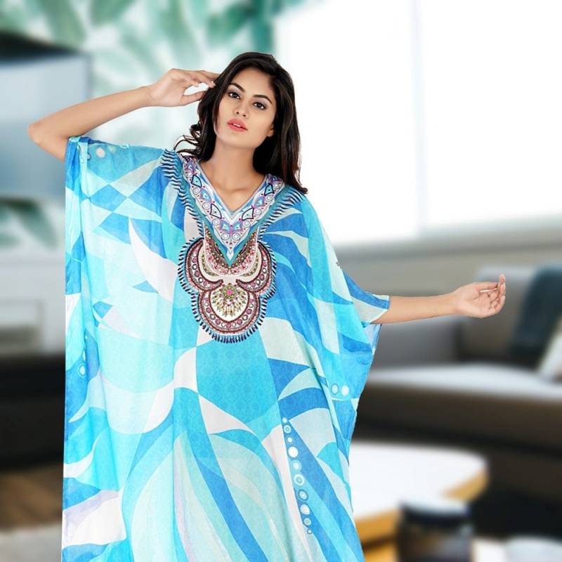 Seiden Kaftan Kleid Pailletten Perlen Strand Cover-Up, Plus Größe von ZUBEDABOUTIQUE