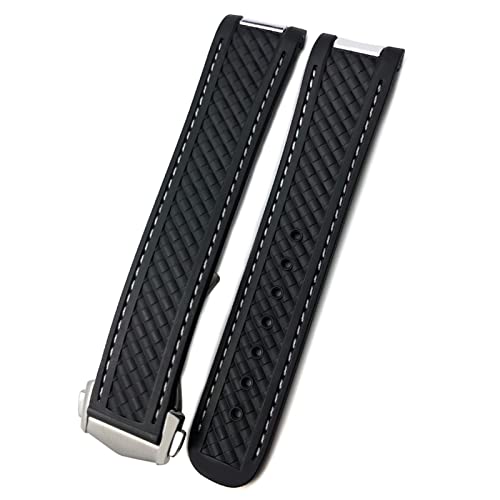 ZUC 20 mm Gummi-Silikon-Uhrenarmband, passend für Omega Seamaster 300 AT150 Aqua Terra ultraleichte 8900 Stahlschnalle, 20 mm, Achat ZUC 20 mm Gummi-Silikon-Uhrenarmband, passend für Omega Seamaster 300 AT150 Aqua Terra ultraleichte 8900 Stahlschnalle, 20 mm, Achat von ZUC