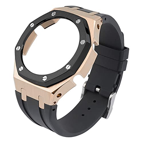 ZUC 3. Generation, Gummiarmband, Edelstahl-Lünette für GA-2100 GA-2110 Uhrenarmband GA2100, Metall-Refit-Gehäuseadapter, Einheitsgröße, Achat von ZUC