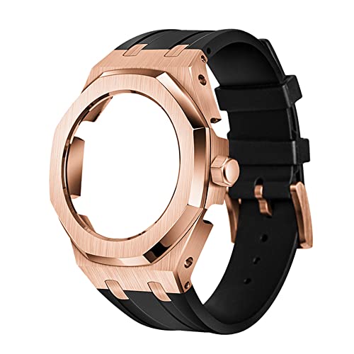 ZUC 4. Gummi-Uhrenarmbänder aus 316 Edelstahl, Metallgehäuse für GA2100 GA2110 Modifikation, Einheitsgröße, Achat von ZUC