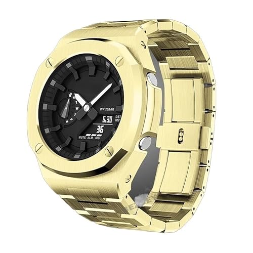 ZUC Casioak Metallblende für GA2100, Luxus-Modifikationsset für GA 2110 Mod Kit, Edelstahlgehäuse, Metallarmband, Zubehör, Einheitsgröße, Achat von ZUC