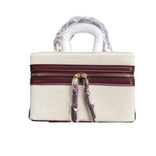 ZUC Damen Handtasche Luxus Designer Retro Achsel Schultertasche Kette Messenger Flap Mädchen Mode Crossbody Rhombus Kleine quadratische Taschen, weinrot, Einheitsgröße von ZUC