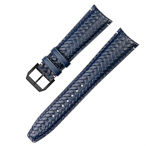 ZUC Für IWC IW344205 Portugiesischer Chronograph Pilot Portofino Faltschließe Armband 22 mm gewebtes Rindsleder, 22 mm, Achat von ZUC