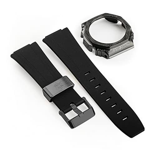 ZUC Geschnitzte Stahlmodelle GA-2100 Neuestes Design, fertiges Silikonarmband und Gehäuse GA2100 2110 Uhrenarmband und Metallgehäuse, Einheitsgröße, Achat von ZUC