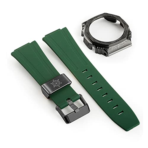 ZUC Geschnitzte Stahlmodelle GA-2100 Neuestes Design, fertiges Silikonarmband und Gehäuse GA2100 2110 Uhrenarmband und Metallgehäuse, Einheitsgröße, Achat von ZUC