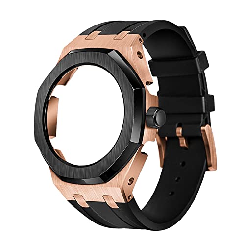 ZUC Kautschukarmband passend für GA2100/2100 Edelstahl-Metallgehäuse Fluoro-Gummiband + Modifikationswerkzeuge, Einheitsgröße, Achat von ZUC