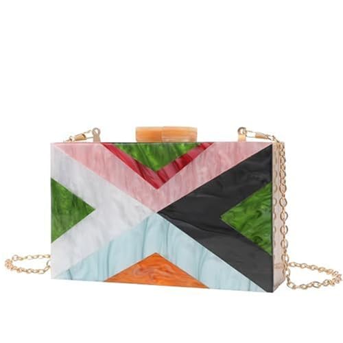 ZUC Modische Damen-Acryl-Taschen, Kette, Schultertasche, Kuriertasche, Handytasche, bunt, Einheitsgröße ZUC Modische Damen-Acryl-Taschen, Kette, Schultertasche, Kuriertasche, Handytasche, bunt, Einheitsgröße von ZUC