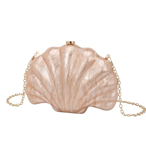 ZUC Muscheltasche, personalisierbar, mehrfarbig, Clutch, Kette, Schultertasche, Kuriertasche, Damen, aprikose, Einheitsgröße ZUC Muscheltasche, personalisierbar, mehrfarbig, Clutch, Kette, Schultertasche, Kuriertasche, Damen, aprikose, Einheitsgröße von ZUC