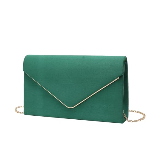 ZUC Schlichte und modische Clutch für Damen, grün, Einheitsgröße von ZUC