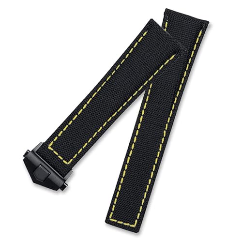 ZUC Uhrenarmband für Herren-Armbanduhr, 20 mm, 21 mm, 22 mm, Nylon-Echtlederriemen, Ersatz-Uhrenzubehör, Mod-Teile(4,21mm) von ZUC