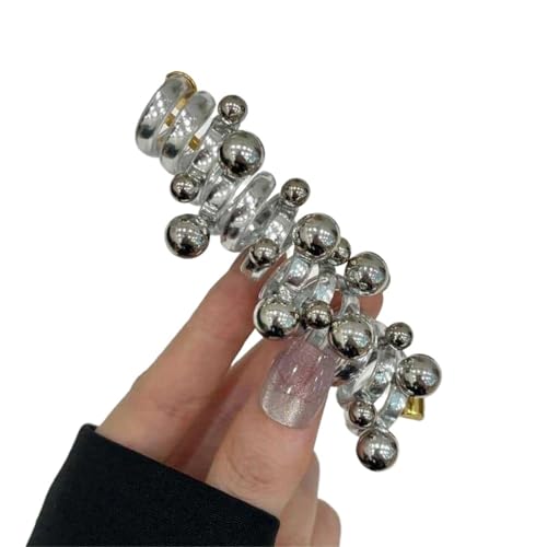1 paar Perle Telefon Draht Bogen-knoten Elastische Haarband for Frauen Mädchen Haar Weben Spirale Schnur Gummiband perle Haar Zubehör(Grey) von ZUGLQYSX