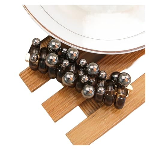 1 paar Telefon Kabel Haargummi Bunte Perle Perlen Klare Farbe Telefon Draht Elastische Haar Band Pferdeschwanz Halter Frauen Zubehör(Pink) von ZUGLQYSX