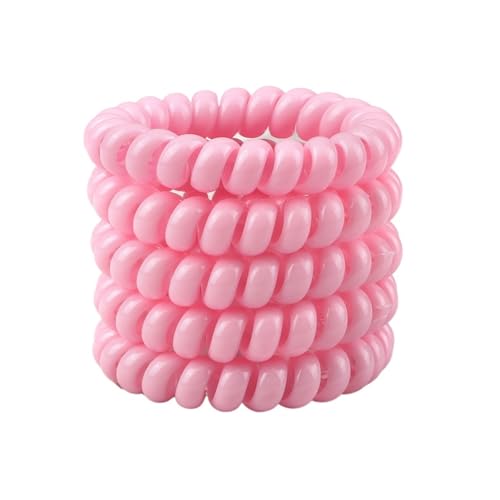 5 Teil/satz Frauen Haar Bands Zubehör Bunte Telefon Draht Elastische Haar Krawatte Spirale Schnur Gummiband Mädchen Scrunchie(Color 2) von ZUGLQYSX