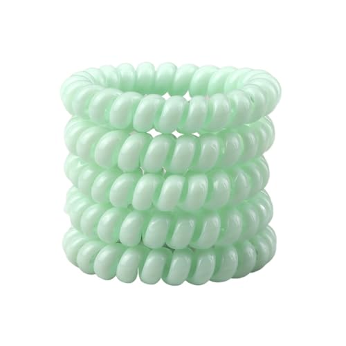 5 Teil/satz Frauen Haar Bands Zubehör Bunte Telefon Draht Elastische Haar Krawatte Spirale Schnur Gummiband Mädchen Scrunchie(Color 9) von ZUGLQYSX