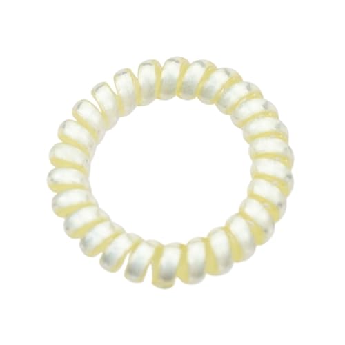 5Pcs Farbe Leucht Telefon Linie Haar Ring Gummiband Weiche for Frauen Pferdeschwanz Zubehör Headwear Weibliche Scrunchie(Yellow) von ZUGLQYSX
