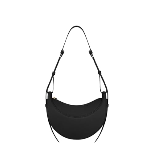 ZUGLQYSX Damen Halbmond Schultertasche Crescent Bag Satteltasche Schultertasche Crossbody Unterarmtasche Damen Luxustasche FüR Reisen, Arbeit Und Alltag(Black) von ZUGLQYSX