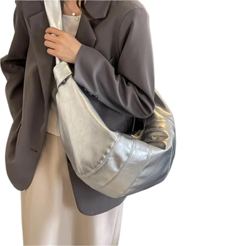 ZUGLQYSX Damen Halbmond Schultertasche Damen Crescent Schultertasche Crossbody Bag Weiches Leder Große Kapazität Einkaufstasche Hobo Bag FüR Reisen, Arbeit Und Alltag(Color4) von ZUGLQYSX