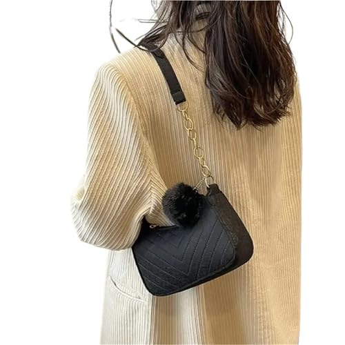 ZUGLQYSX Damen Halbmond Schultertasche Damen Mini-Schultertaschen Filz Damentaschen Unterarm-Handtaschen Crescent Satteltaschen FüR Reisen, Arbeit Und Alltag(Color2) von ZUGLQYSX