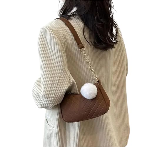 ZUGLQYSX Damen Halbmond Schultertasche Damen Mini-Schultertaschen Filz Damentaschen Unterarm-Handtaschen Crescent Satteltaschen FüR Reisen, Arbeit Und Alltag(Color3) von ZUGLQYSX