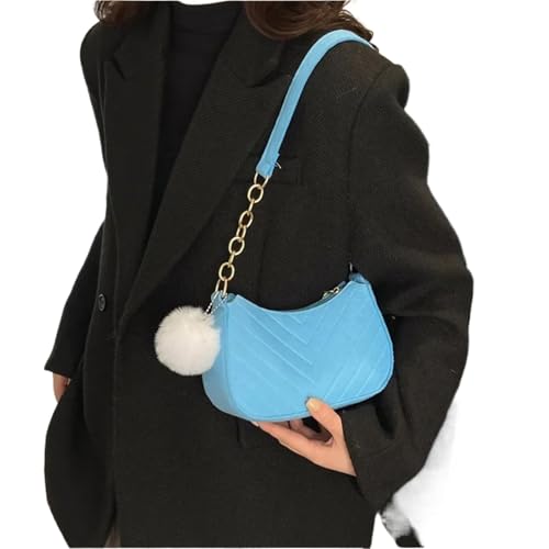 ZUGLQYSX Damen Halbmond Schultertasche Damen Mini-Schultertaschen Filz Damentaschen Unterarm-Handtaschen Crescent Satteltaschen FüR Reisen, Arbeit Und Alltag(Color4) von ZUGLQYSX