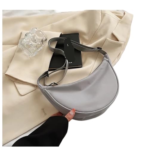 ZUGLQYSX Damen Halbmond Schultertasche Nylon Umhängetasche Knödeltasche Halbmond Unterarmtasche FüR Reisen, Arbeit Und Alltag(Color2) von ZUGLQYSX