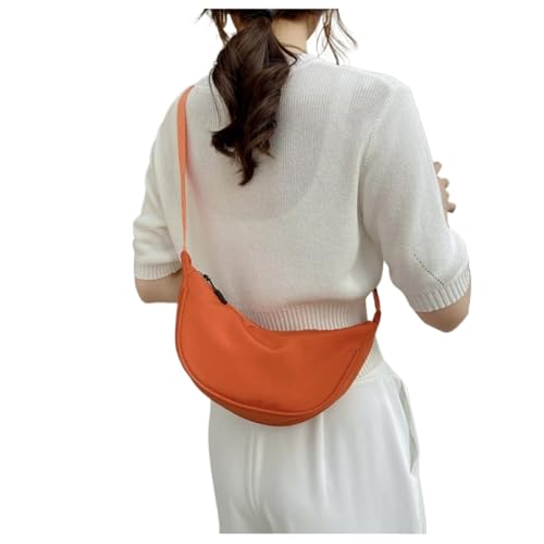 ZUGLQYSX Damen Halbmond Schultertasche Nylon Umhängetasche Knödeltasche Halbmond Unterarmtasche FüR Reisen, Arbeit Und Alltag(Color5) von ZUGLQYSX
