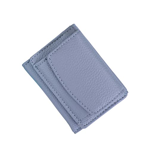 Houtangduty Mini Wallet, Houtndguter 2025 New Leather Rfid Blocking Card Holder Organizer Pocket Mini Wallet,Damen Geldbeutel klein,Mini Kurzer Geldbeutel Frauen Leder,Klein Damen Geldbeutel (Blau) von ZUICC