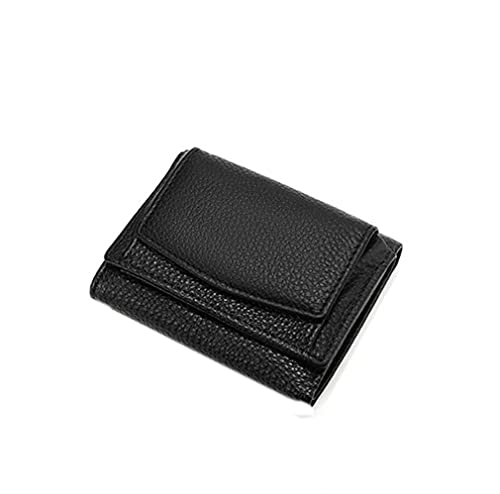 Houtangduty Mini Wallet, Houtndguter 2025 New Leather Rfid Blocking Card Holder Organizer Pocket Mini Wallet,Damen Geldbeutel klein,Mini Kurzer Geldbeutel Frauen Leder,Klein Damen Geldbeutel (Schwarz) von ZUICC