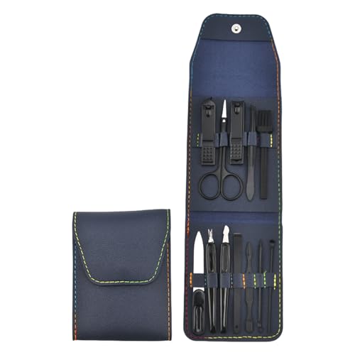 12 Stück Tragbares Nagelpflegeset für Männer und Frauen mit PU-Reisetaschen Edelstahl Maniküre Pediküre Zubehör Professionelles Nagelset von ZUJIABAO