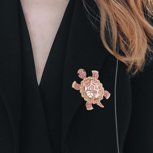 Aufwendige Schildkröten-Brosche mit Strasssteinen, angenehm zu tragen, schimmernde Kristallverzierung, Anstecknadel, Partyzubehör, Strasssteine, Schildkröten-Brosche, Einheitsgröße, Wie beschrieben von ZUJIABAO