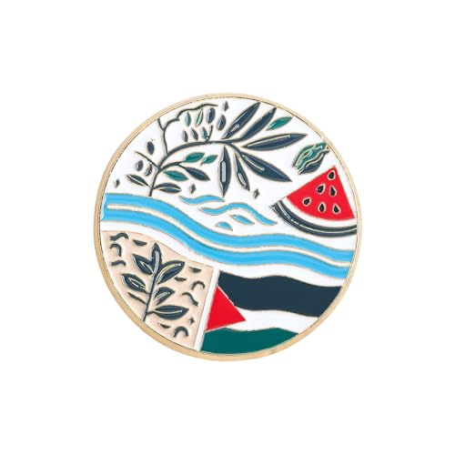 Einzigartige Brosche mit Wassermelone und Blättern, modische Metallnadel für Rucksäcke und Bekleidung, eleganter Themen-Event-Schmuck, Mode-Statement-Anstecknadel von ZUJIABAO