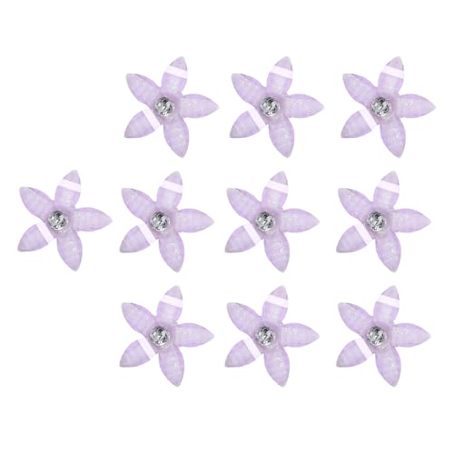 Haarspangen mit weißen Strasssteinen, Blumen-Haarspangen für Frauen und Mädchen, Hochzeit, Party, dekoratives Zubehör, sicherer Halt, Blumen-Haarnadel, Metall-Haarspange, 10 Stück von ZUJIABAO