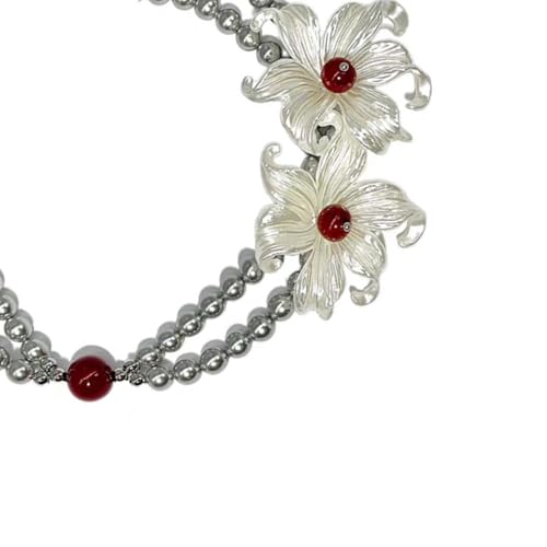 ZUJIABAO Elegante Perlen-Blumen-Halskette für Damen, verstellbar, stabile Perlenkette, tragbar für Hochzeiten und Bankette, stilvoller Bankettschmuck ZUJIABAO Elegante Perlen-Blumen-Halskette für Damen, verstellbar, stabile Perlenkette, tragbar für Hochzeiten und Bankette, stilvoller Bankettschmuck von ZUJIABAO