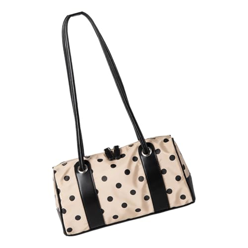 ZUJIABAO Funktionelle Damen-Handtasche mit Tragegriff aus Nylon, großzügiger Stauraum für den täglichen Gebrauch, koreanische Mode-Handtasche, aprikose, One Size von ZUJIABAO