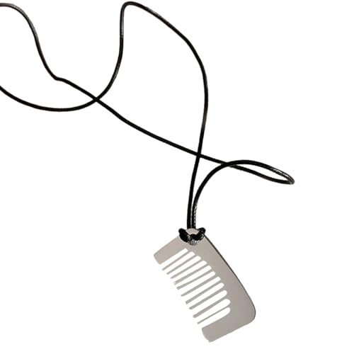 ZUJIABAO Leichte, hypoallergene Kamm-Halskette mit poliertem Metall-Finish, modisches Accessoire für lässige oder formelle Outfits, modische Kamm-Halskette, Einheitsgröße, Wie beschrieben, Wie von ZUJIABAO