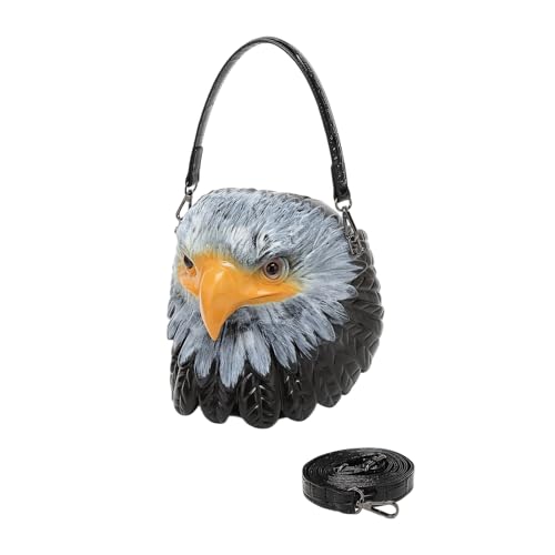 ZUJIABAO Modische Schultertasche mit Eulenmuster, leichte PU-Konstruktion, wandelbare Tragemöglichkeit, ideal für Pendler oder Aktivitäten, Bürotasche, grau, One Size von ZUJIABAO