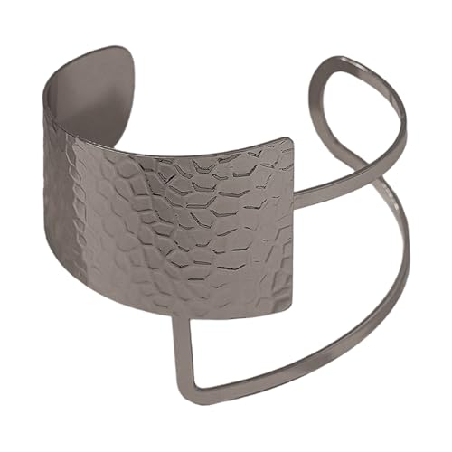 ZUJIABAO Modisches, unregelmäßiges, offenes Armband, verstellbar, für Damen, Retro-Hiphop-Armreif, geometrischer Party-Schmuck, Unisex-Armband, Einheitsgröße, Wie beschrieben von ZUJIABAO