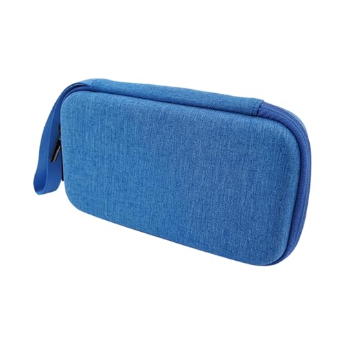 ZUJIABAO Tragbares Hartschalenetui für Kinder, Druckstifte, Aufbewahrungsbox mit Fleece-Futter und Materialien, stoßfester Stift-Organizer, blau von ZUJIABAO
