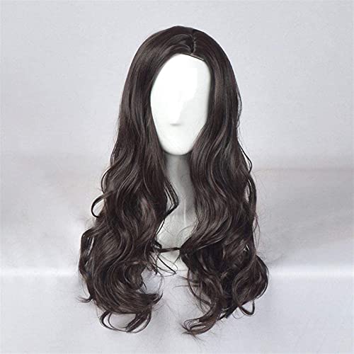 Diana Film Cosplay Rose Net Wigs 100% Hochtemperaturbeständige Faser dunkelbraun Langes lockiges welliges Haar 26inches chenghuax von ZUKKY