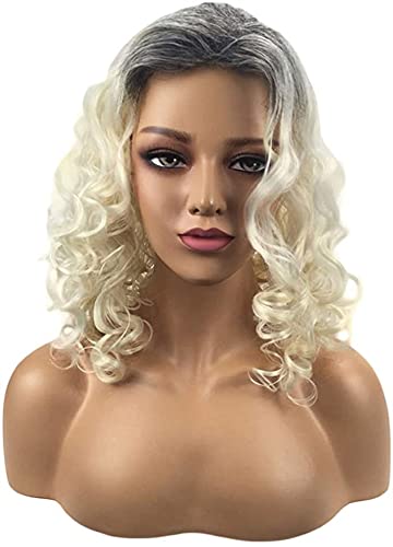 Lange kinky lockige weiße Farbe Perücken für schwarze Frauen 150% Dichte Hitzebeständige Synthetische Faser Cosplay Haarlänge 18 Zoll chenghuax von ZUKKY