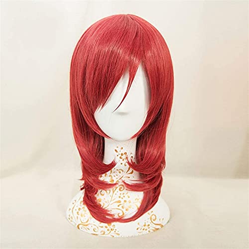 Liebesleben!(Maki Nishikino) Anime Cosplay Rose Net Perücken mit Pony 100% Hochtemperaturbeständige Faser rotes kurzes Haar 16 Zoll chenghuax von ZUKKY
