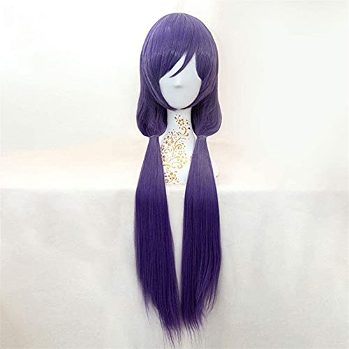 Lovelive! (Tojo nozomi) Anime Cosplay Rose Net Perücken mit Pony 100% Hochtemperaturbeständige Faser dunkelviolett langes gerades Haar 30inches chenghuax von ZUKKY