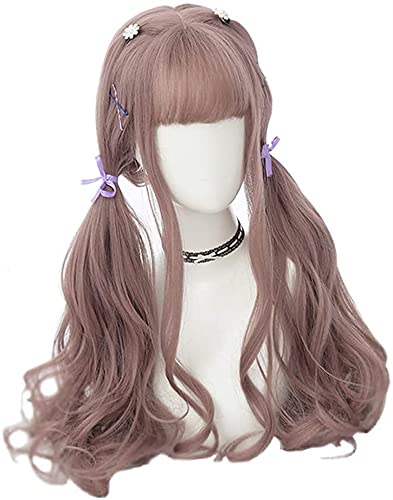 Onmyoji (Itsumade) Anime Cosplay Rose Net Perücken mit Pony 100% Hochtemperaturbeständige Faserlicht lila langes gerades Haar 48inches chenghuax von ZUKKY