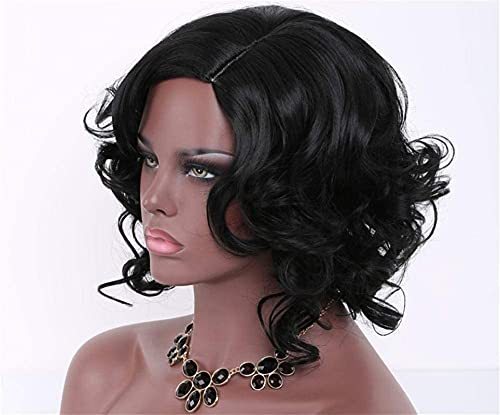 Rolle spielen weibliche natürliche Brünette Perücke Schulterlangen Synthetische Haarperücke Hitzebeständige chemische Faser Cosplay Full Perücke schwarz chenghuax von ZUKKY