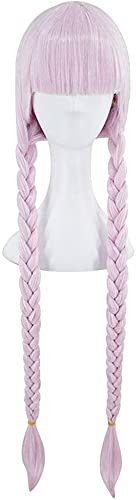 Schicksal/Extra (Alice) Anime Cosplay Rose Net Perücken mit Pony 100% Hochtemperaturbeständigkeit Faserrosa Lange Gerade Geflechtes Geflecht Haar 36inches chenghuax von ZUKKY